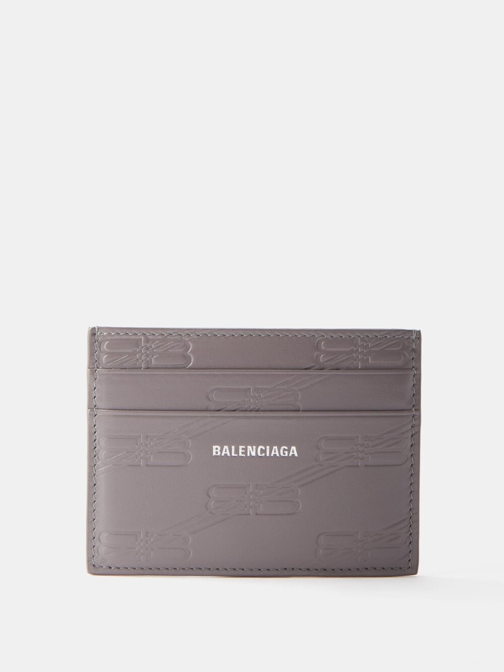 

Картхолдер cash из кожи с тиснением bb Balenciaga, серый