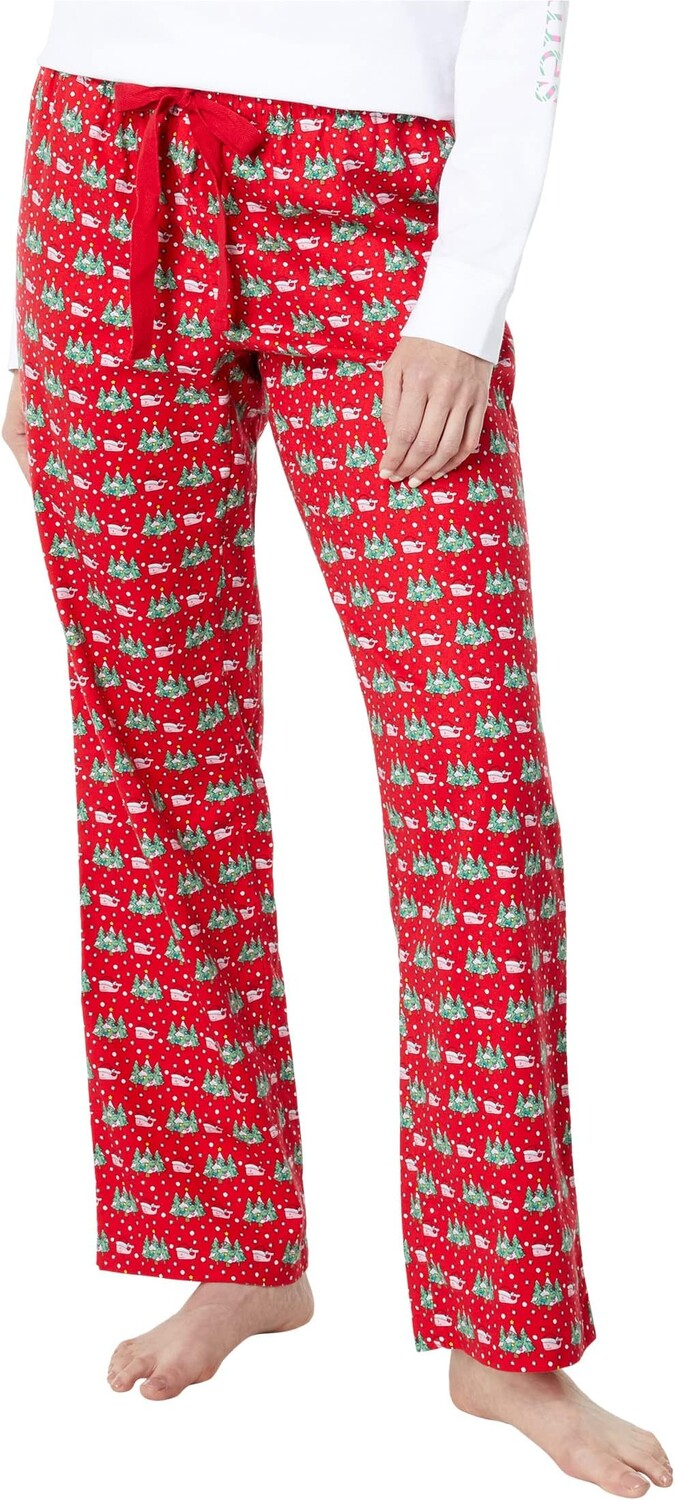 

Зимние брюки для отдыха с китами Vineyard Vines, цвет Nautical Red