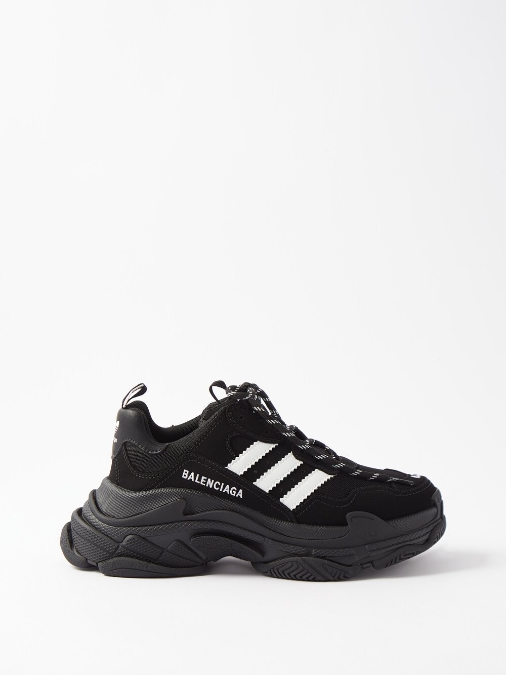 

Кроссовки из искусственной кожи x adidas triple s Balenciaga, черный