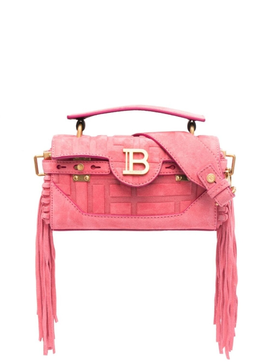 

Balmain сумка B-Buzz 19 с бахромой, розовый