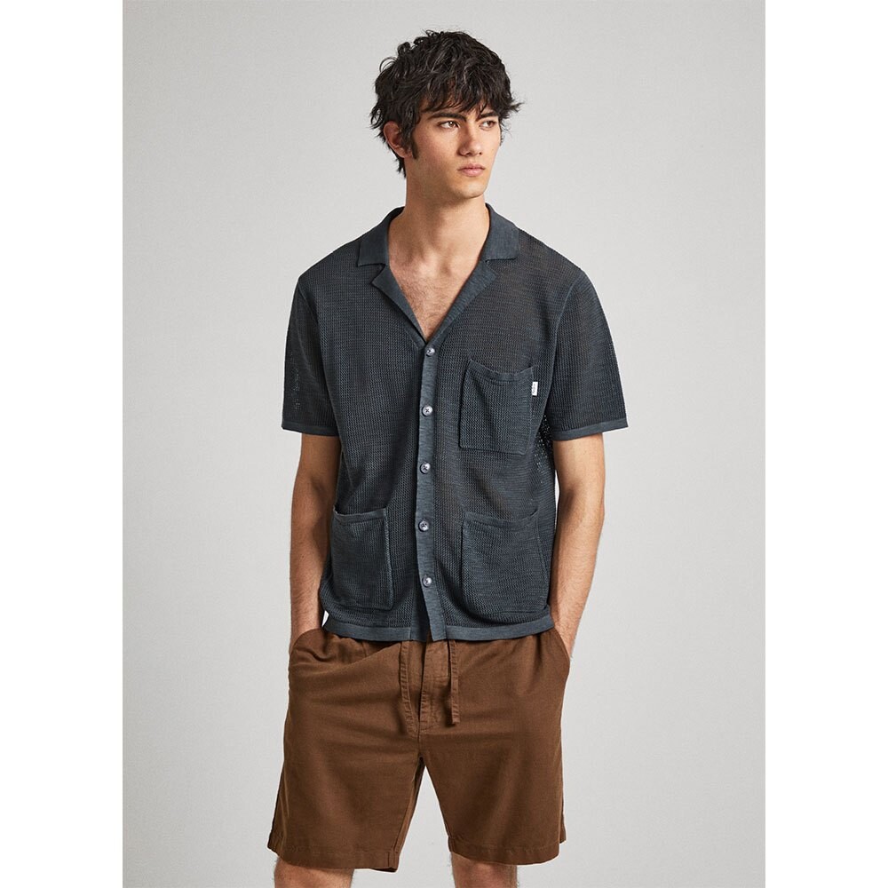 

Рубашка с коротким рукавом Pepe Jeans Mayer, серый