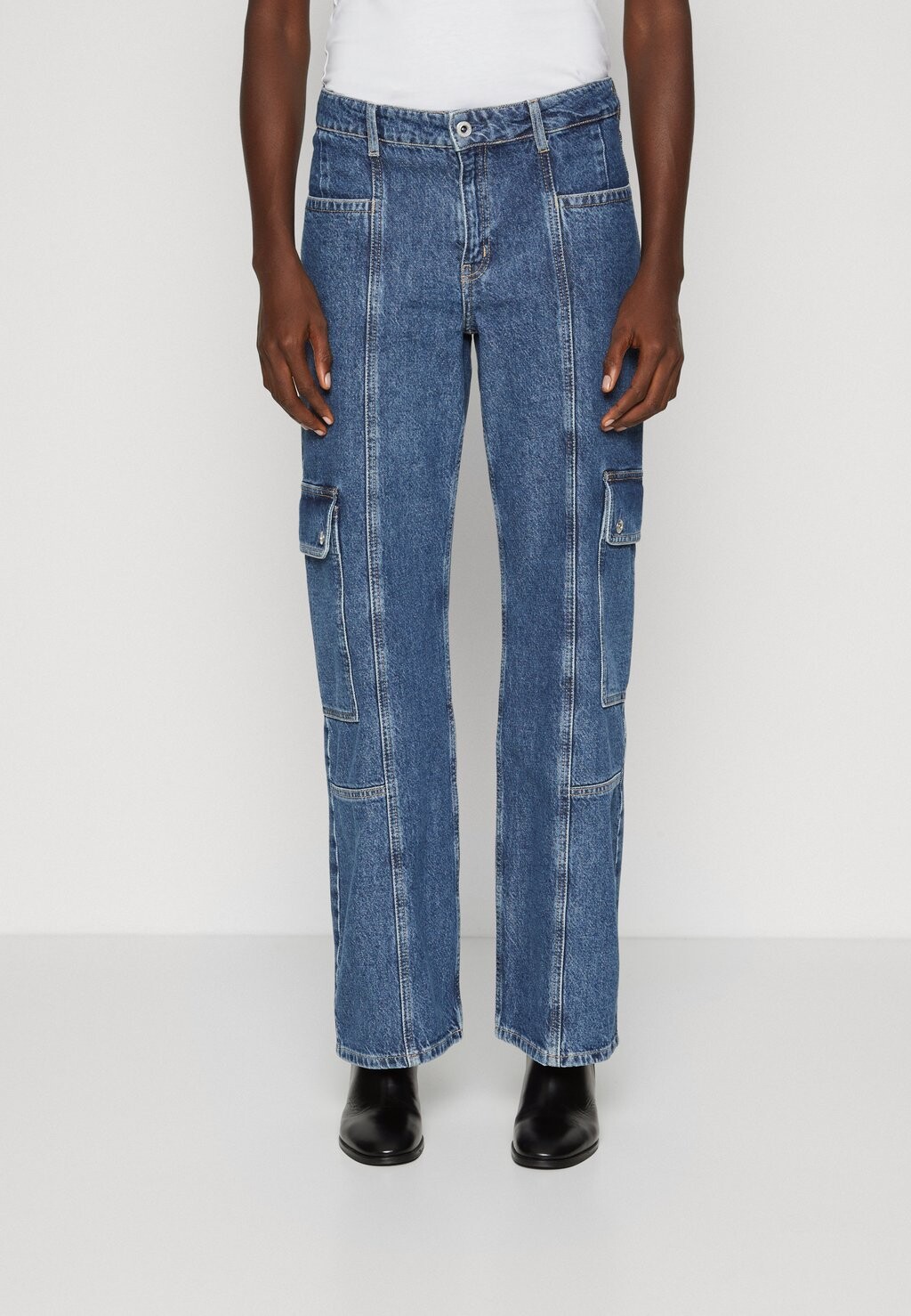 

Джинсы свободного кроя UTILITY Karl Lagerfeld Jeans, темно-синий деним