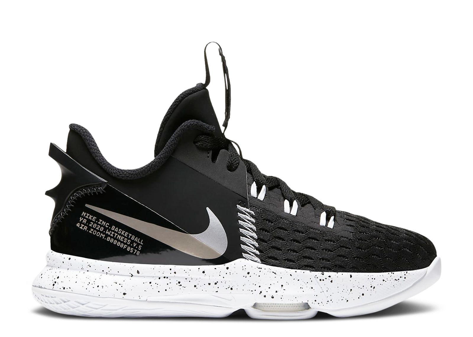 

Кроссовки Nike Lebron Witness 5 Gs 'Black Metallic Silver', черный