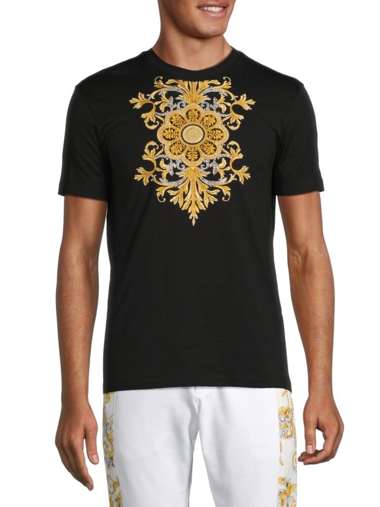 

Футболка с рисунком в стиле барокко Versace, черный