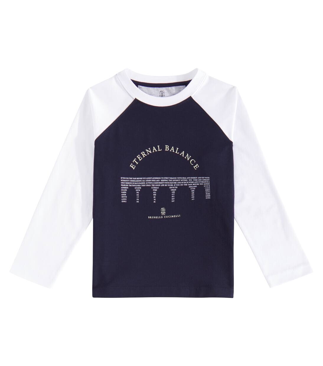 

Футболка из хлопкового джерси Brunello Cucinelli Kids, цвет cobalt blue