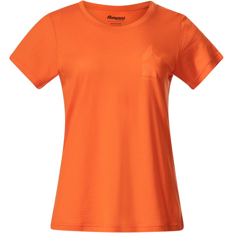 Женская шерстяная футболка Rabot Mount Bergans, оранжевый