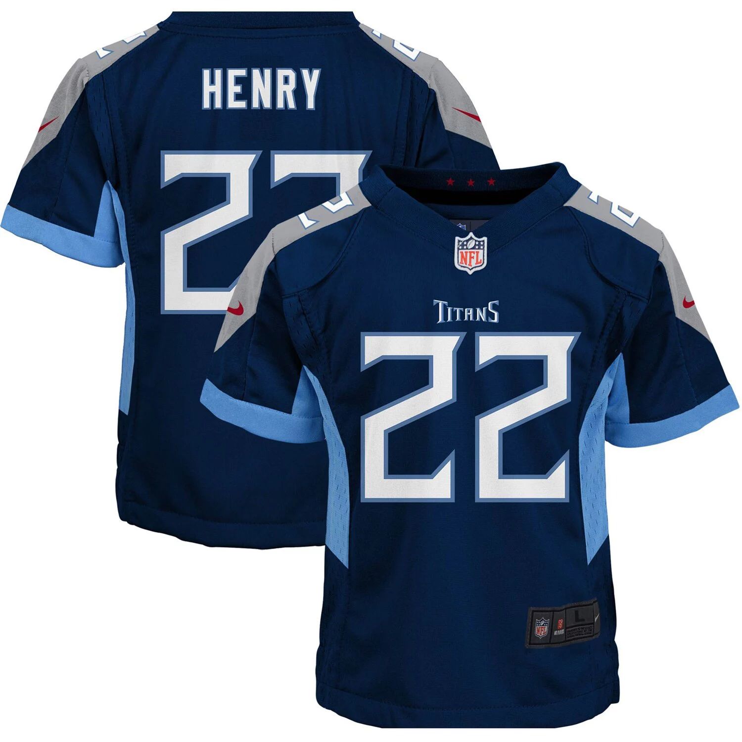 

Младенческая игровая майка Nike Derrick Генри Navy Tennessee Titans Nike