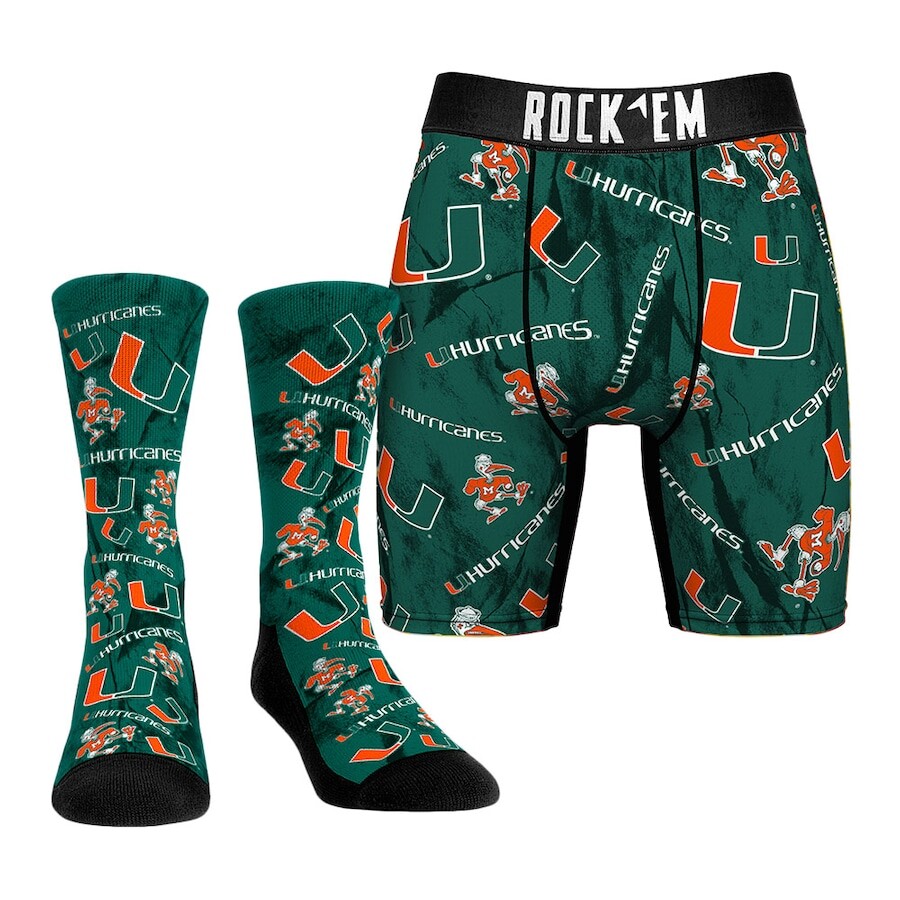 

Носки Rock Em Socks Miami Hurricanes