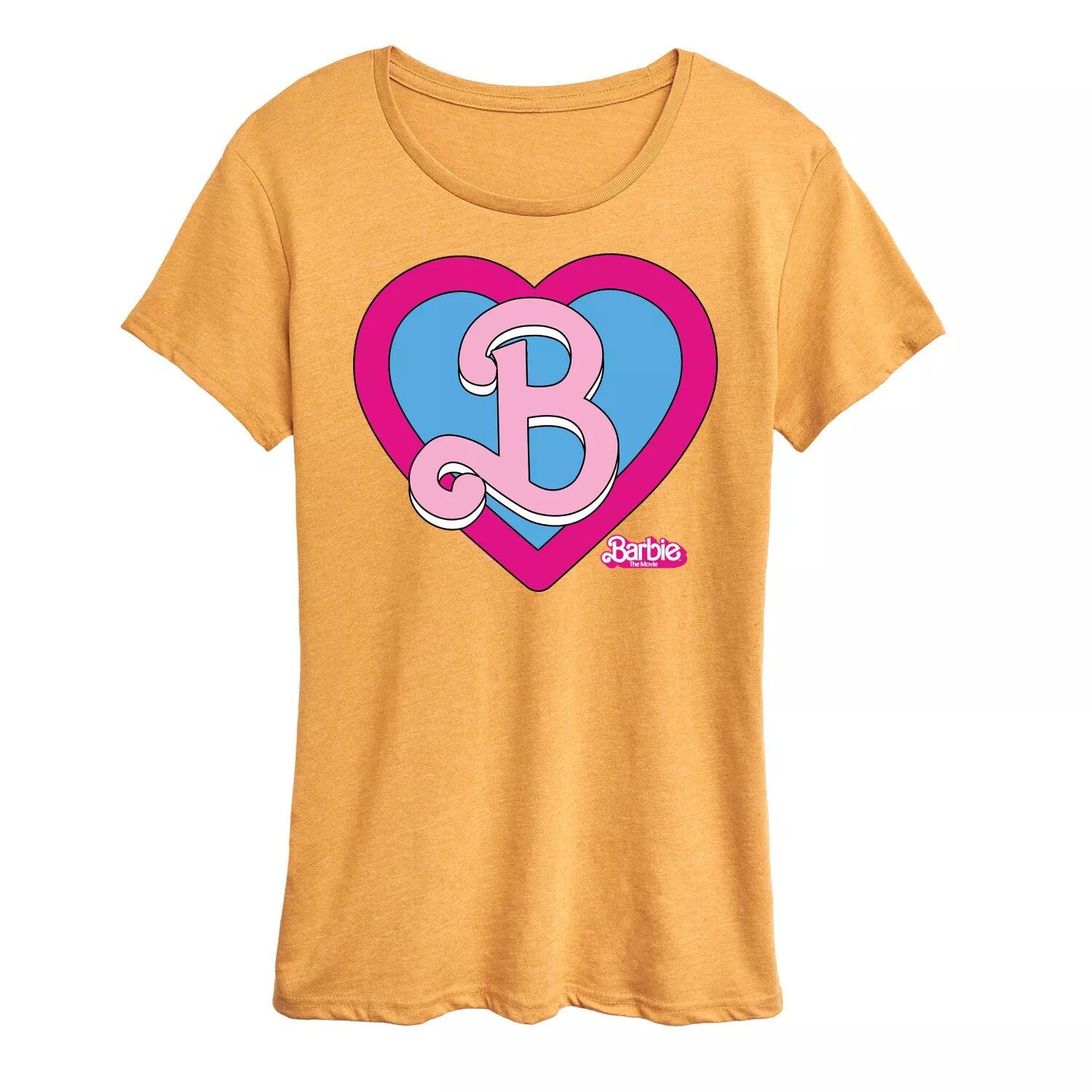 

Детская футболка Barbie The Movie Heart Crest с короткими рукавами и рисунком Licensed Character, желтый