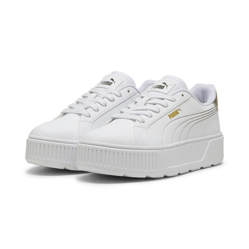 

Karmen Metallic Shine Кроссовки Женские PUMA Белый Серебристый Золотой Металлик