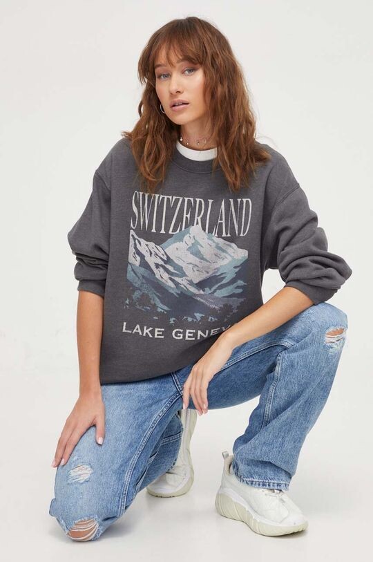 

Компания Холлистер толстовка с капюшоном Hollister Co., серый