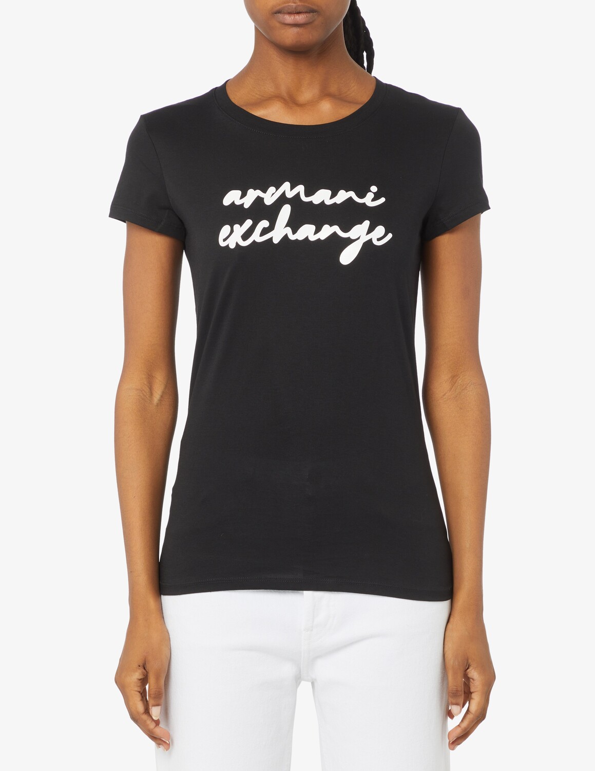 

Хлопковая футболка Armani Exchange, черный