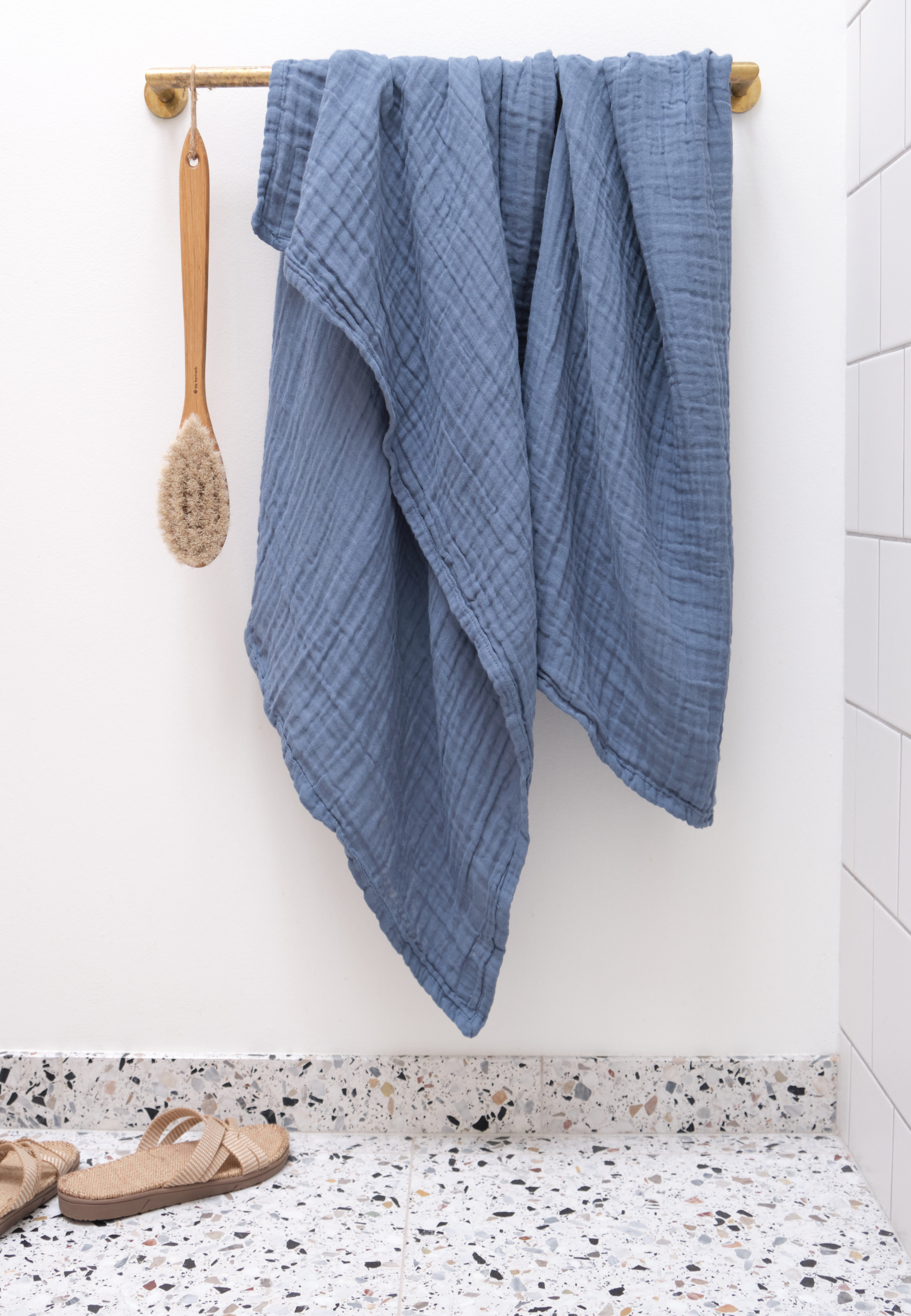 Полотенце для ванной The Organic Company FINE 100x150cm, цвет Grau/Blau