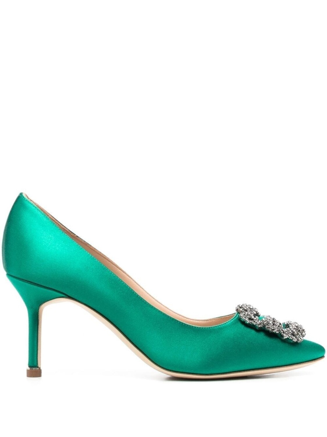 

Manolo Blahnik туфли-лодочки Hangisi с кристаллами, зеленый