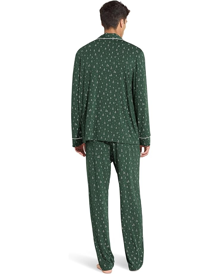 

Пижамный комплект Eberjey William Printed PJ Set, цвет Winterpine Forest Green/Ivory