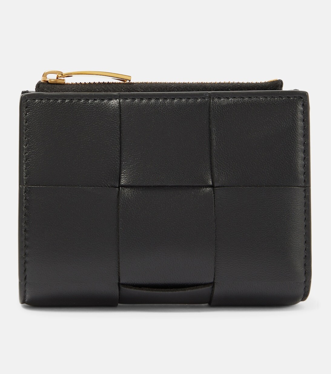 

Кошелек Intreccio с двойной складкой Bottega Veneta, черный