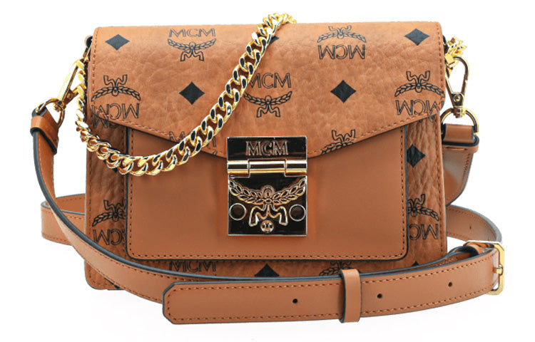 

Сумка женская MCM Patricia Flap Lock Crossbody Mini Visetos с принтом, коричневый