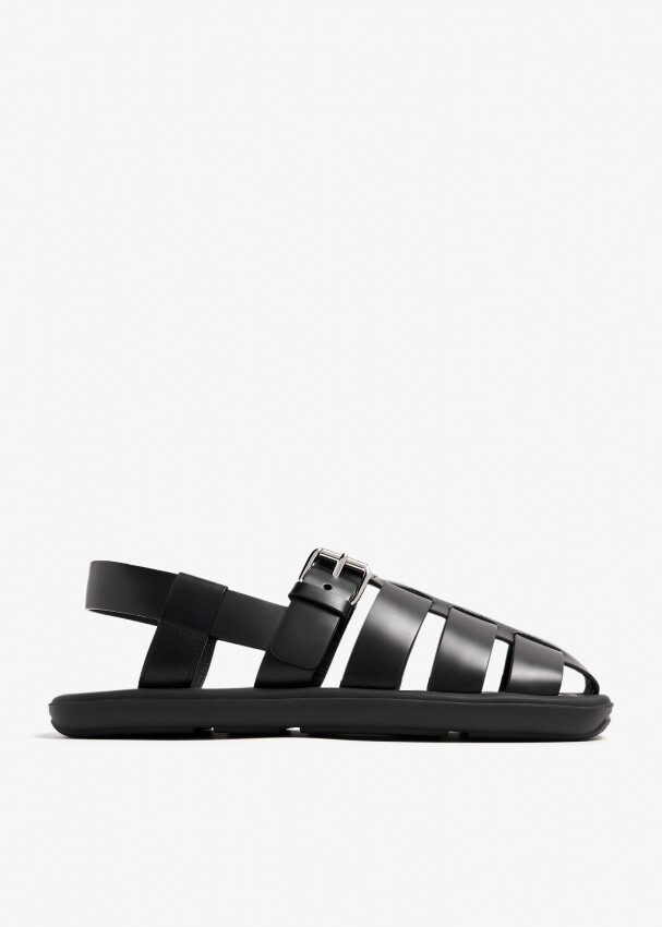 

Сандалии Prada Brushed Leather, черный