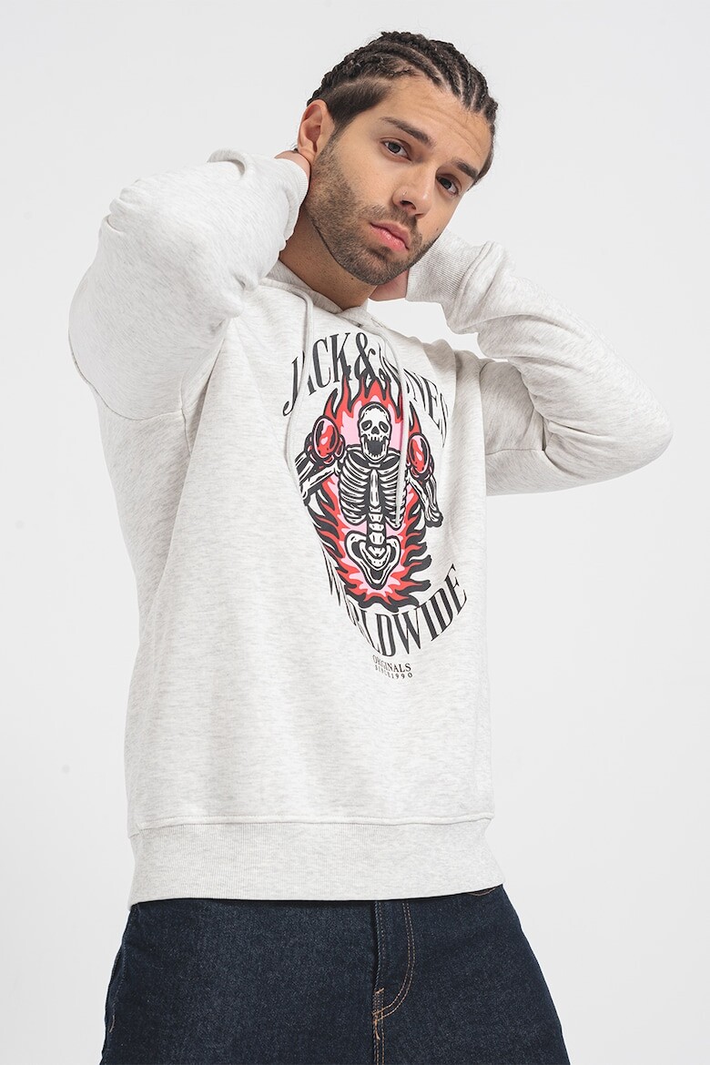 

Толстовка с принтом Daemon Jack & Jones, красный