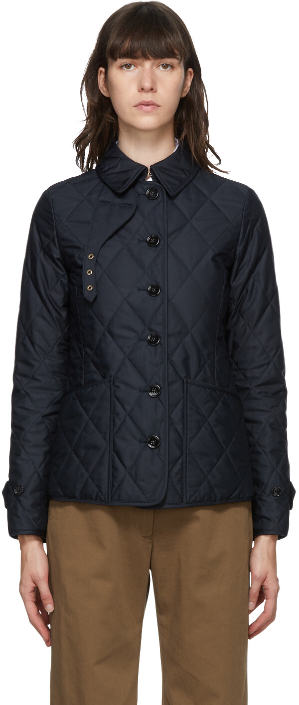 

Темно-синяя стеганая куртка Burberry Fernleigh, Синий