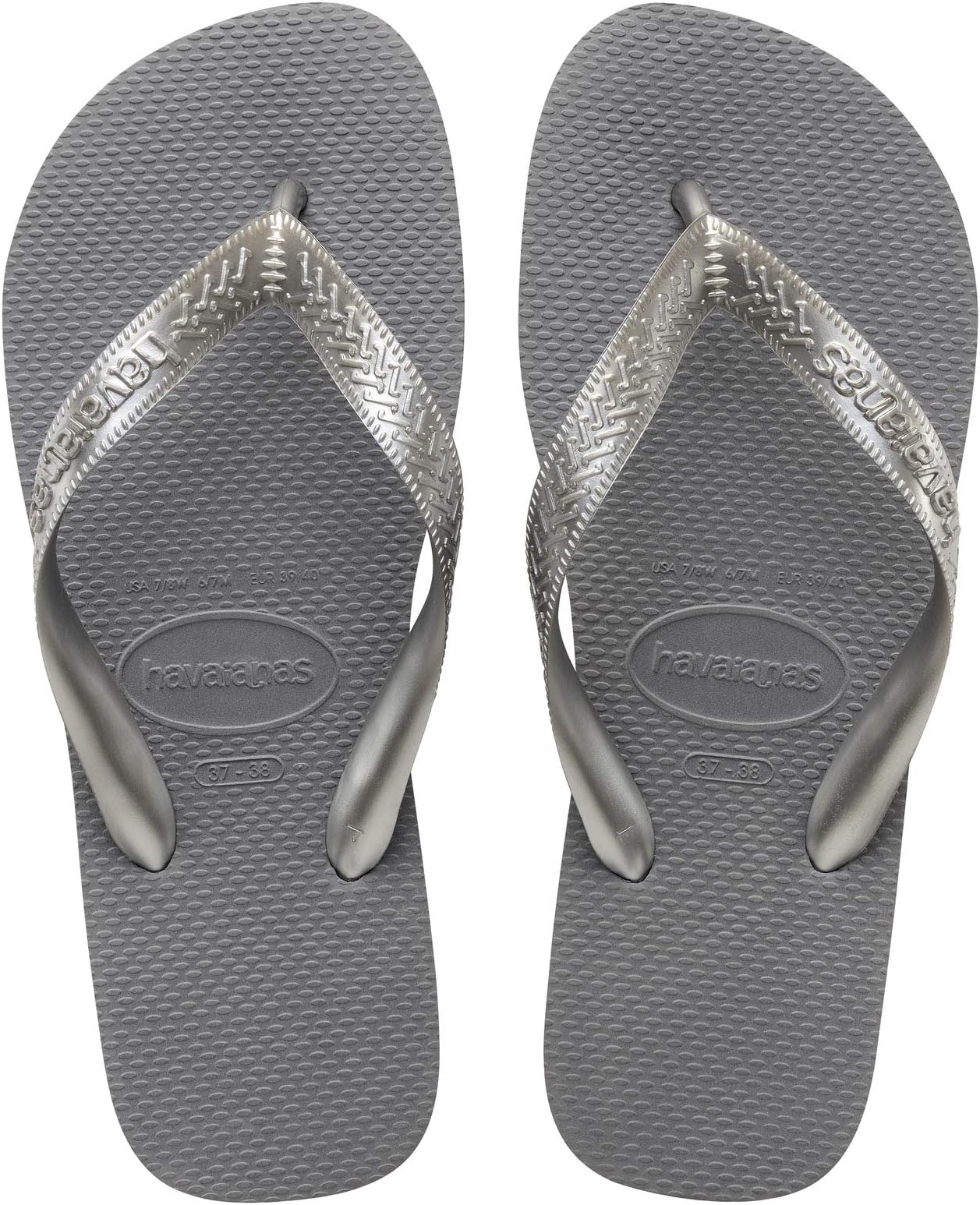 Шлепанцы Top Tiras Flip Flop Sandal Havaianas, цвет Steel Grey