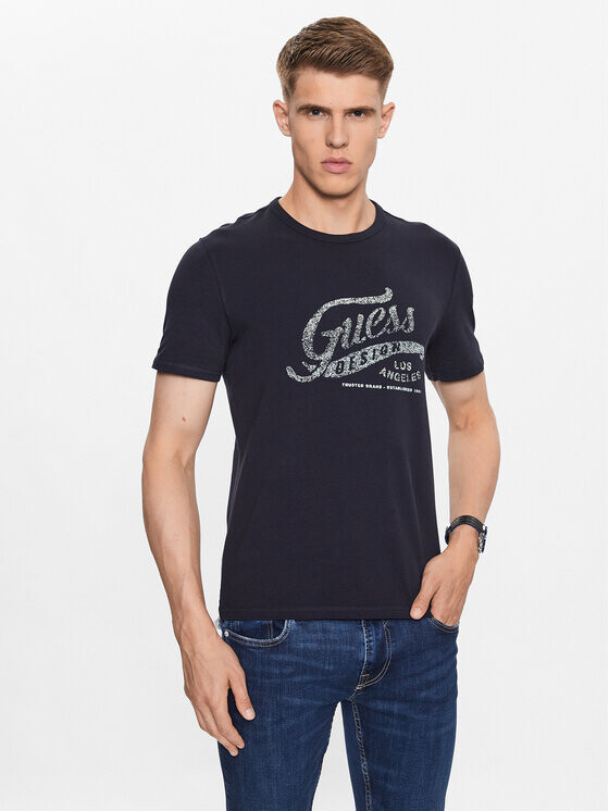 

Футболка узкого кроя Guess, синий