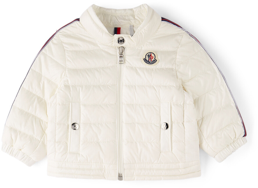 

Байкерская куртка Baby Off-White Down Anderm Бежевая Moncler Enfant