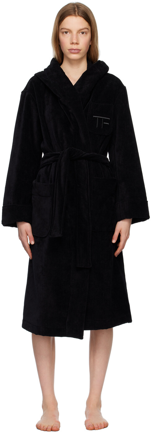

Черный махровый халат TOM FORD
