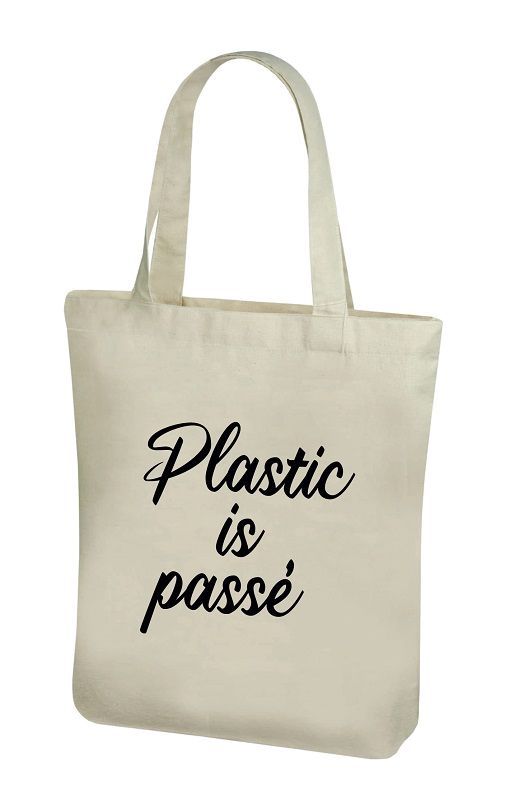 Хлопковая сумка Life Plastic is Passe, 1 шт passe passe 3 a2 1 cahier d’activités cd mp3
