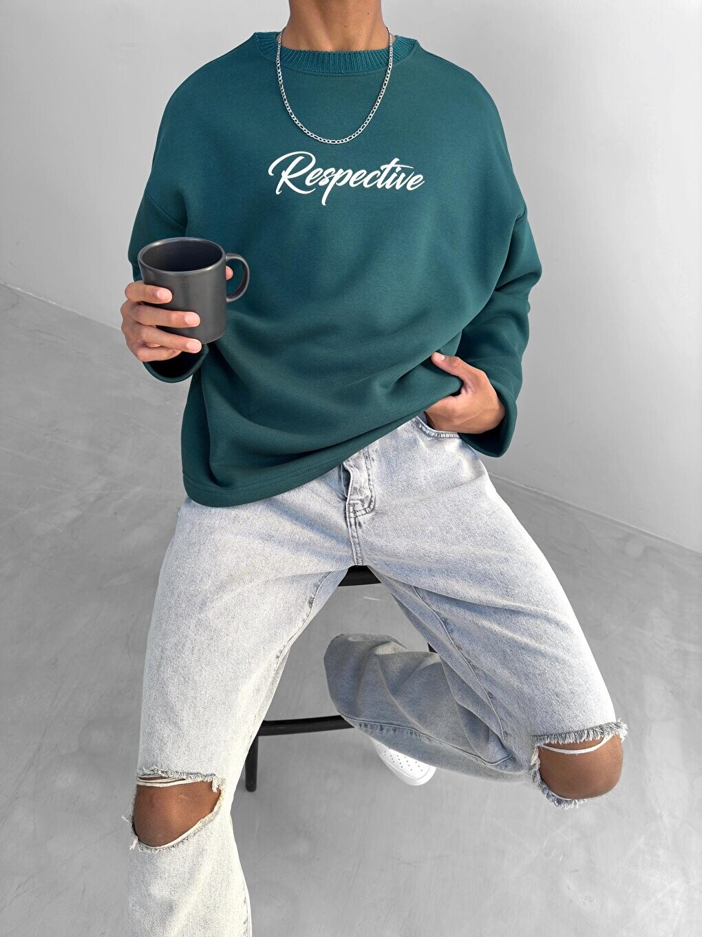 

Толстовка Oversize соответственно, зеленая ablukaonline, Зеленый