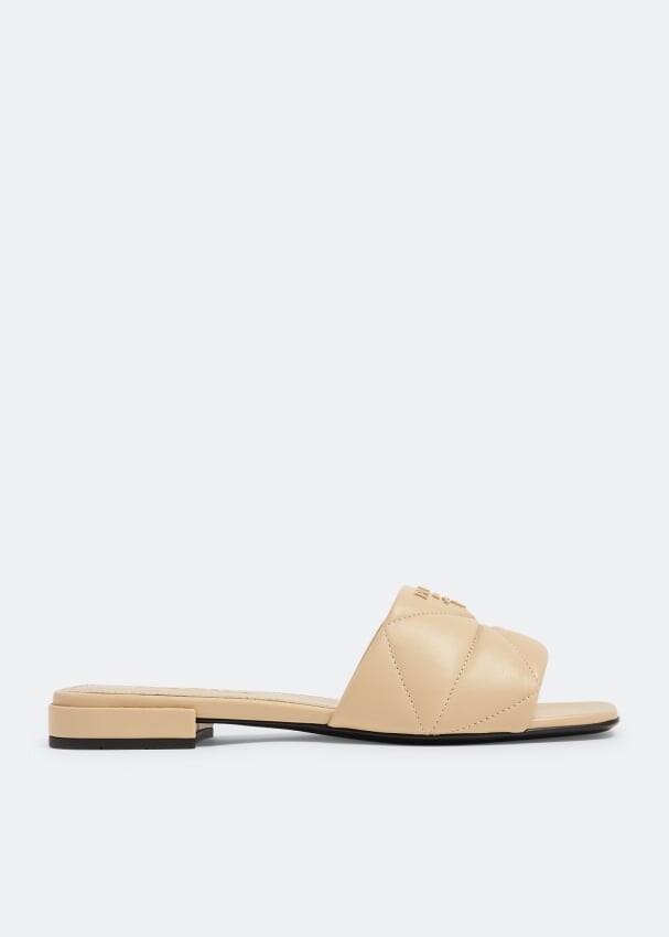 

Сандалии Prada Quilted Nappa Leather, бежевый