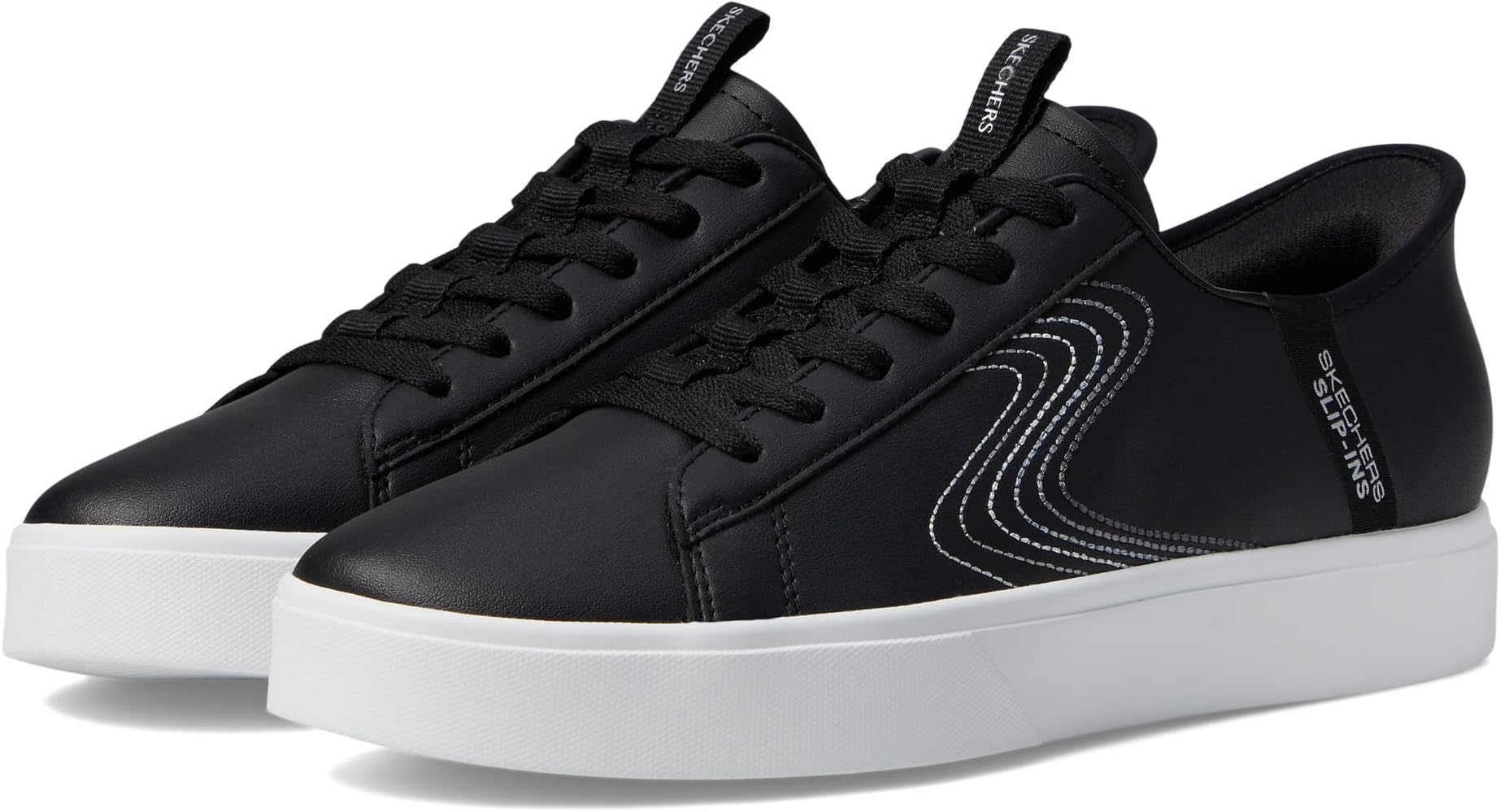 

Кроссовки Court Classics - Eden LX Hands Free Slip-Ins SKECHERS, цвет Black/White, Черный