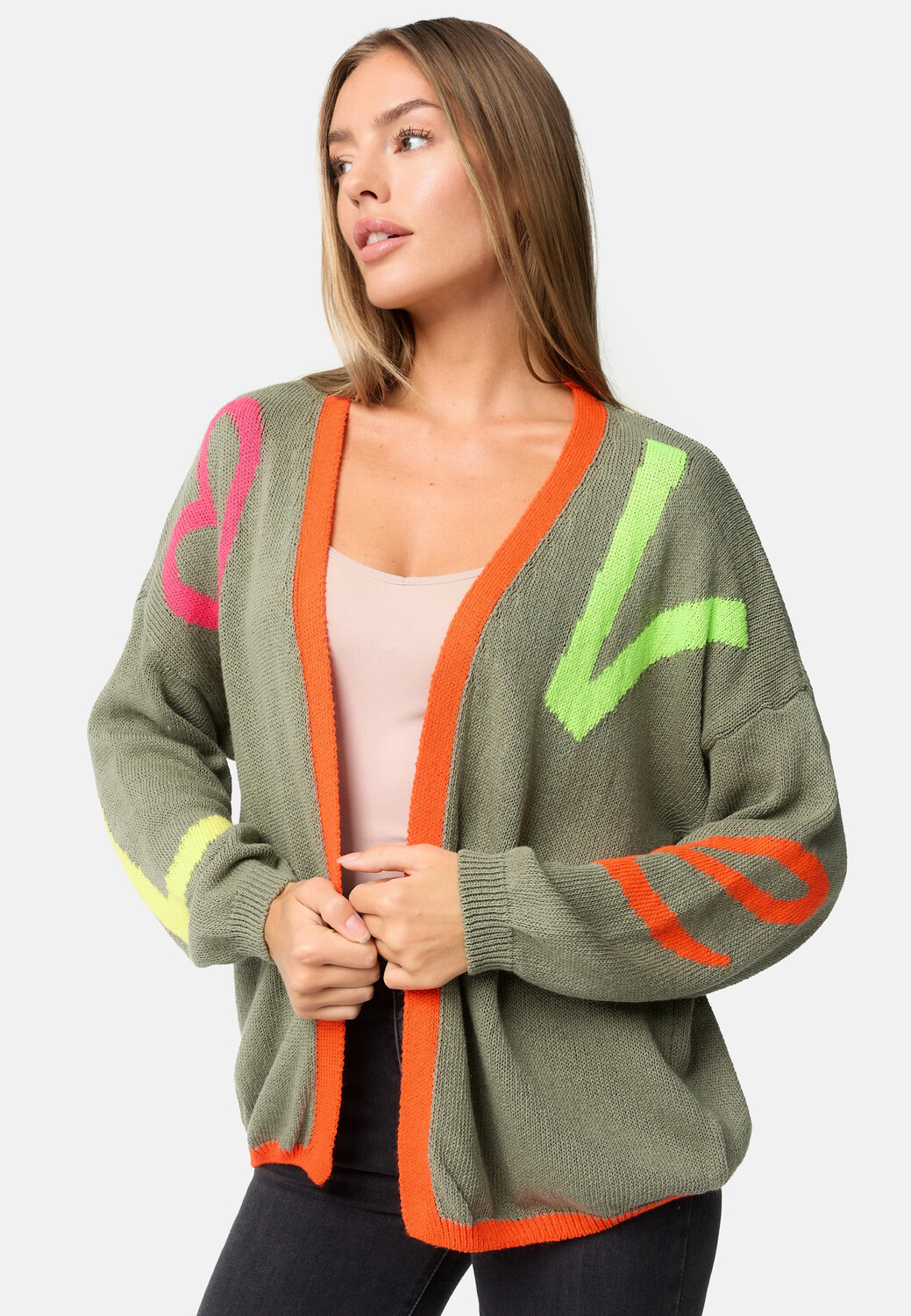 

Толстовка PM SELECTED Strickjacke, оливковый
