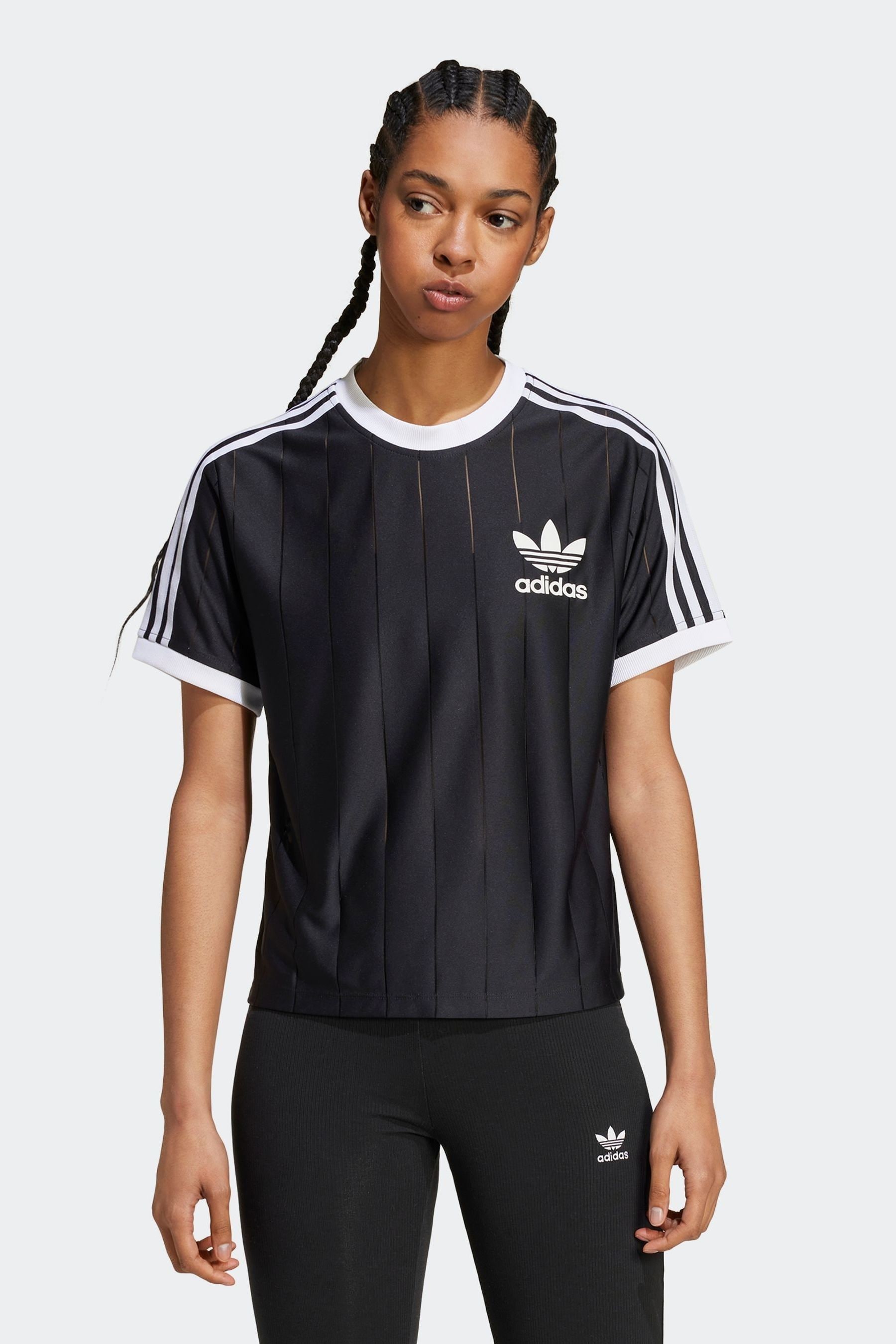 

Футболка с тремя полосками Adidas Originals, черный