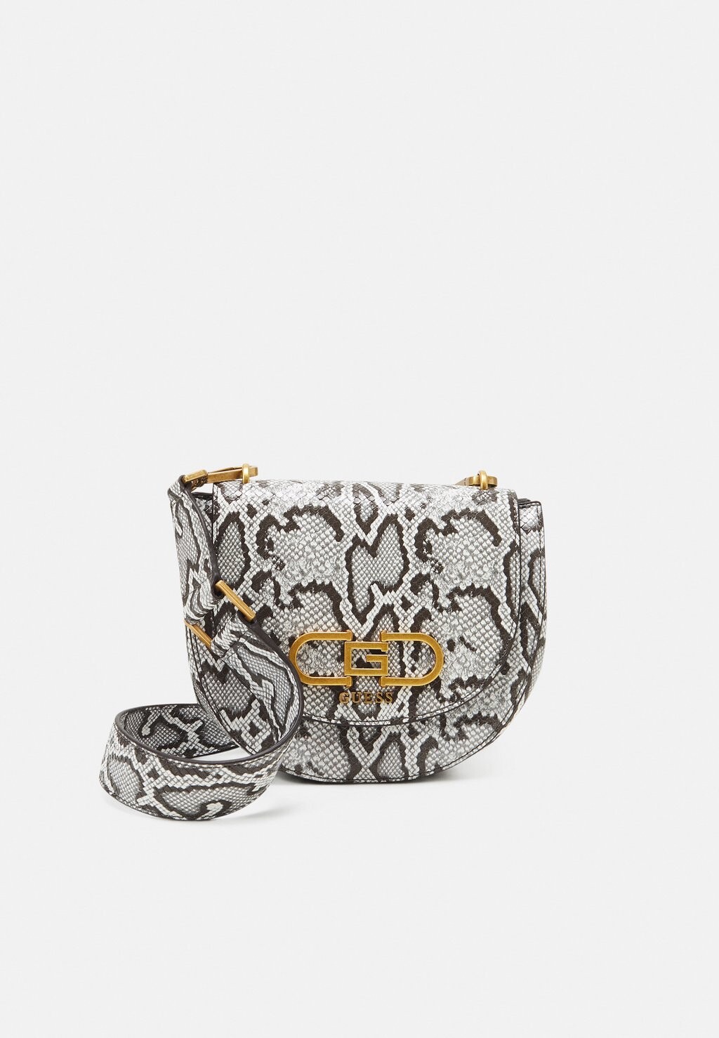 

Сумка Guess FLEET MINI SADDLE CROSSBODY, цвет black/white