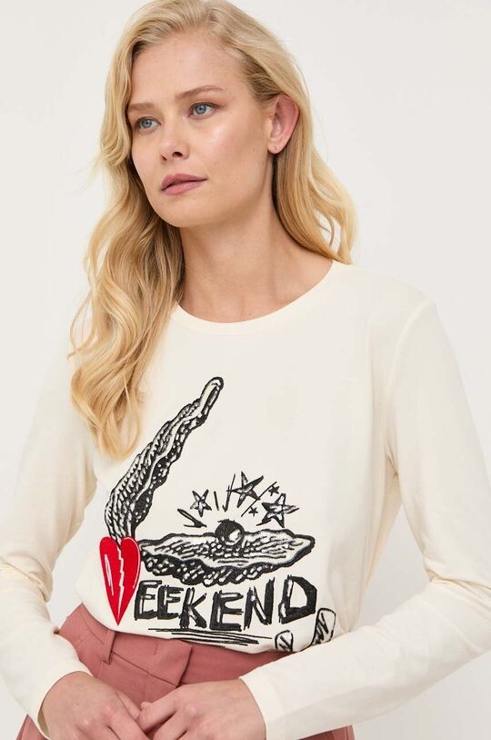 

Футболка с длинным рукавом Weekend Max Mara, бежевый