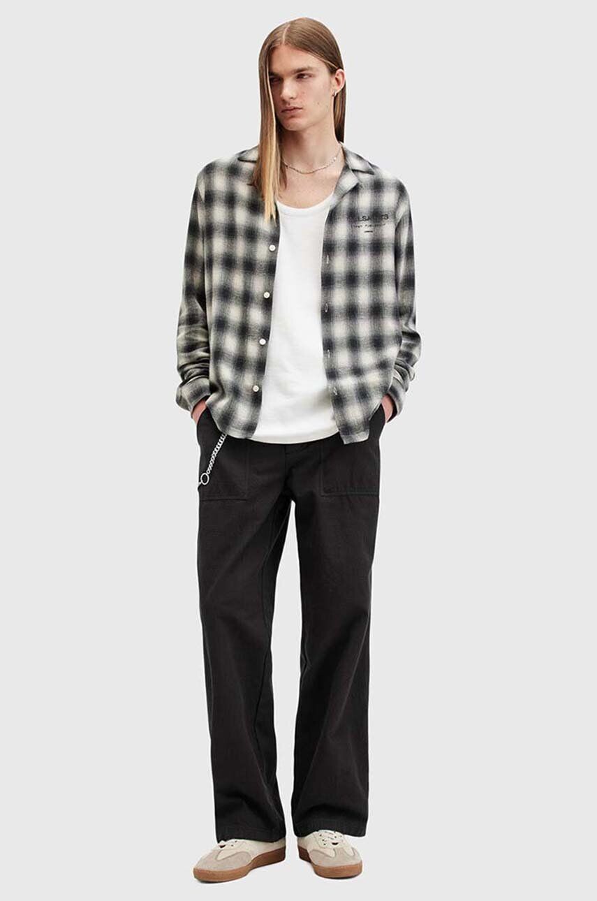 

Брюки AllSaints CREEK TROUSER из хлопка, черный