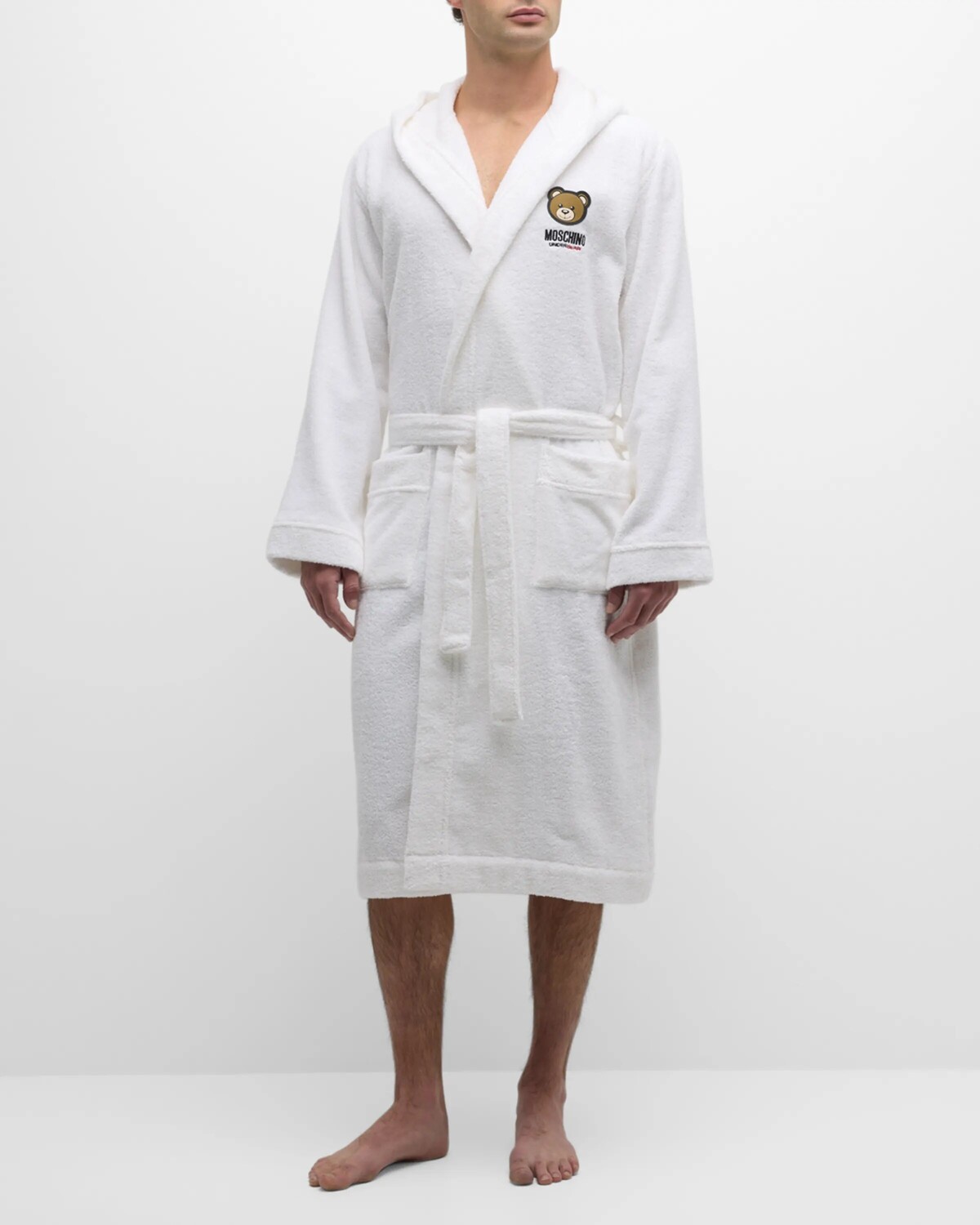 

Мужской махровый халат Underbear Moschino, цвет White