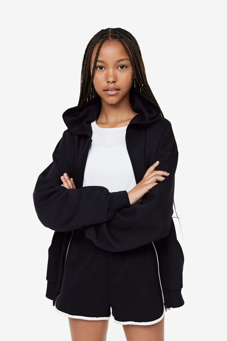 

Спортивные шорты из трикотажа H&M, черный