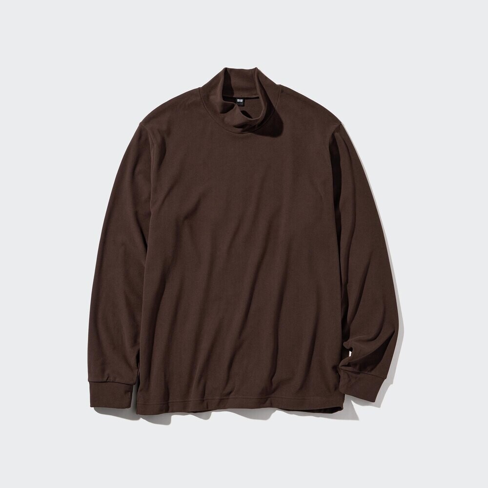 

Водолазка Uniqlo унисекс из флиса, темно-коричневый
