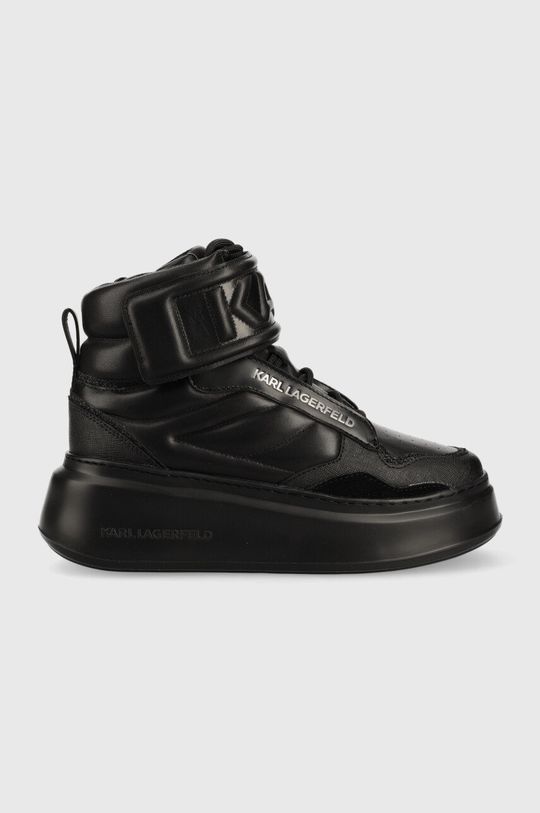 Кожаные кроссовки ANAKAPRI Karl Lagerfeld, черный кроссовки karl lagerfeld anakapri ikonic lace black