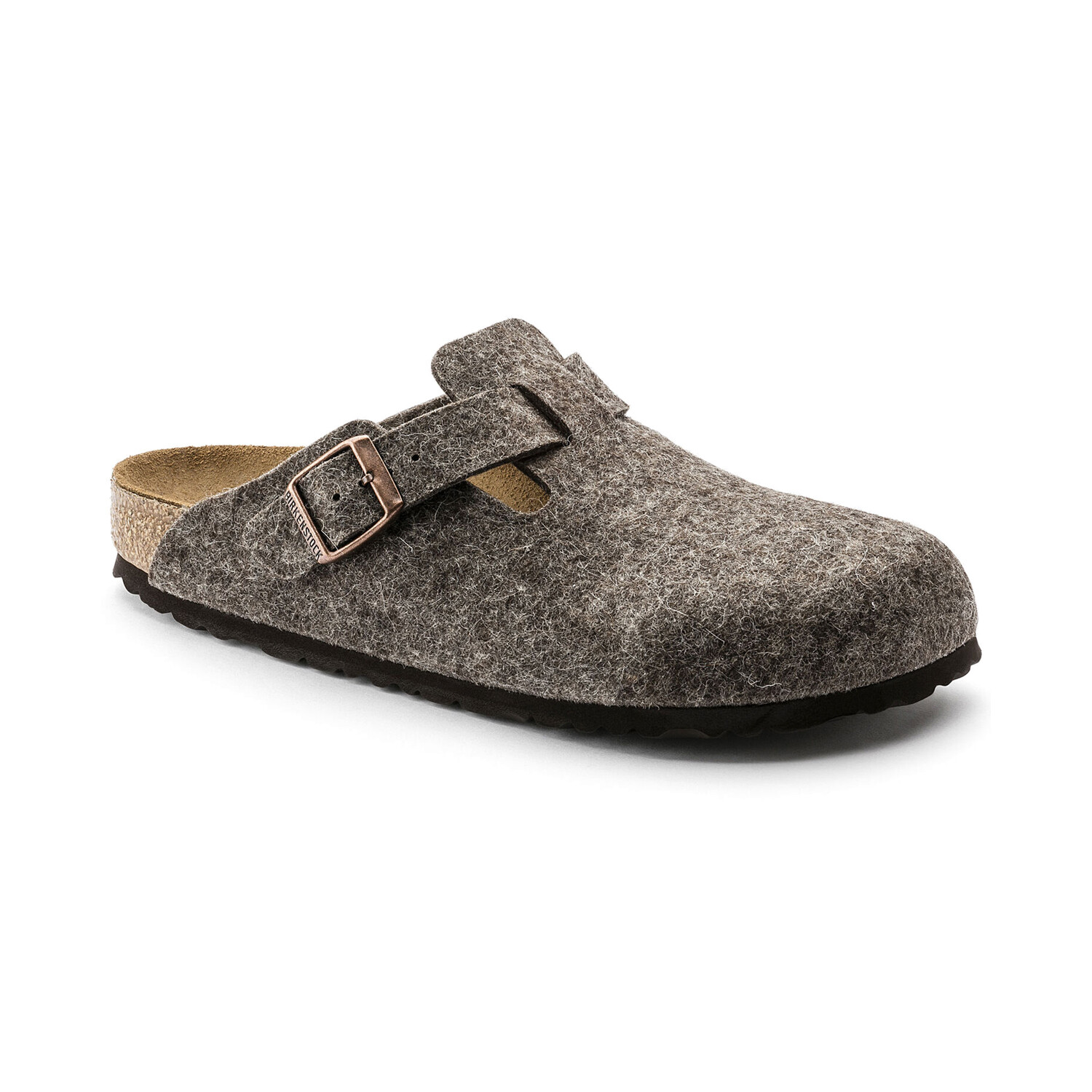 Сабо Birkenstock Clogs Boston Wool Felt, коричневый