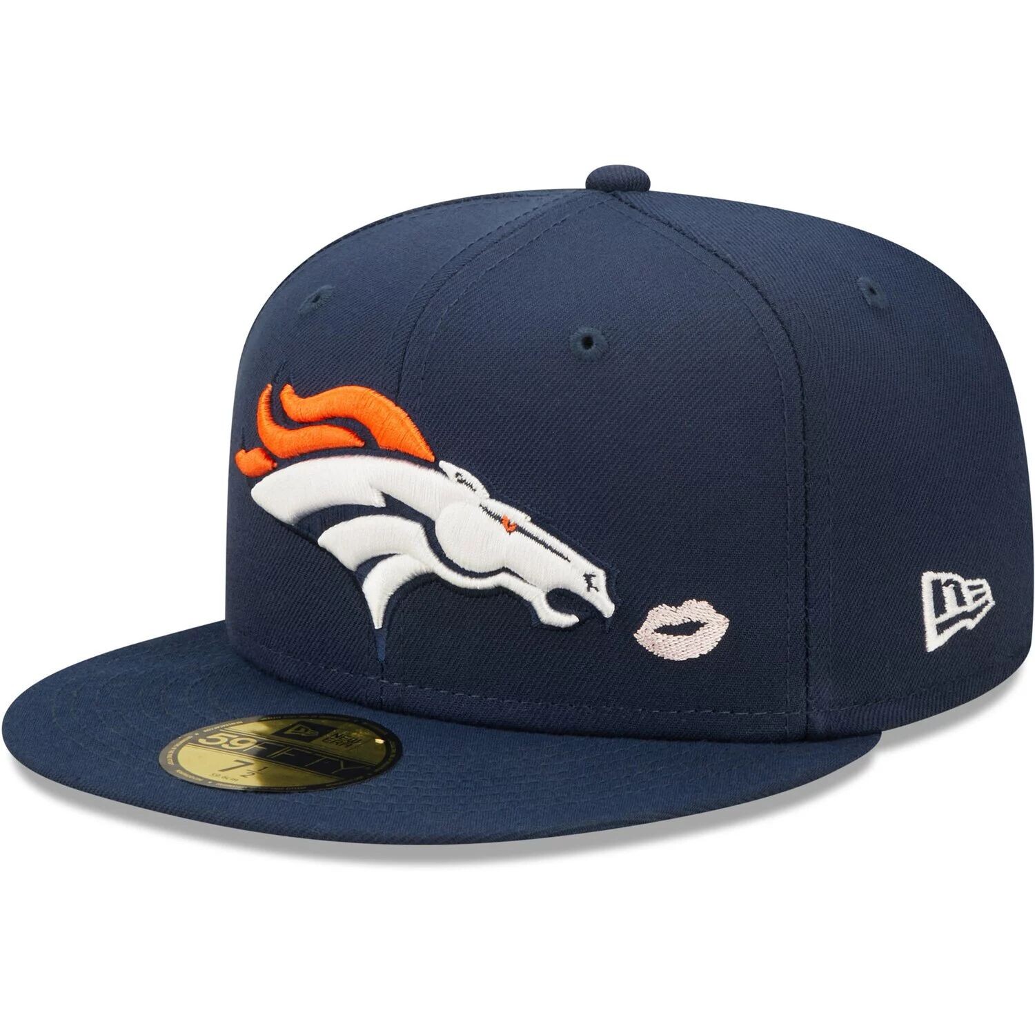 

Мужская приталенная шляпа New Era Navy Denver Broncos Lips 59FIFTY