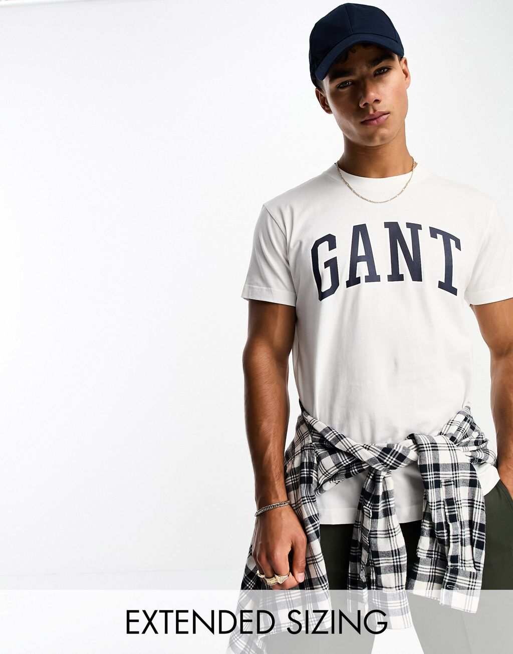 

Белая футболка с логотипом GANT Collegiate, Белый