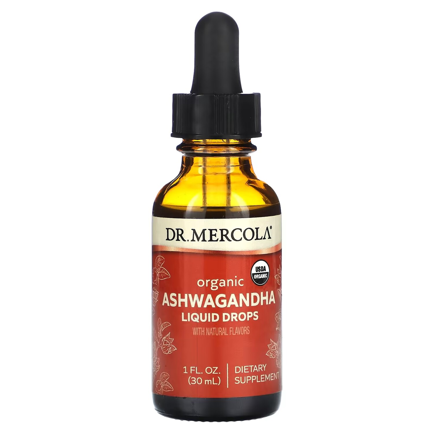 

Пищевая добавка Dr. Mercola Органические жидкие капли ашваганды, 30мл