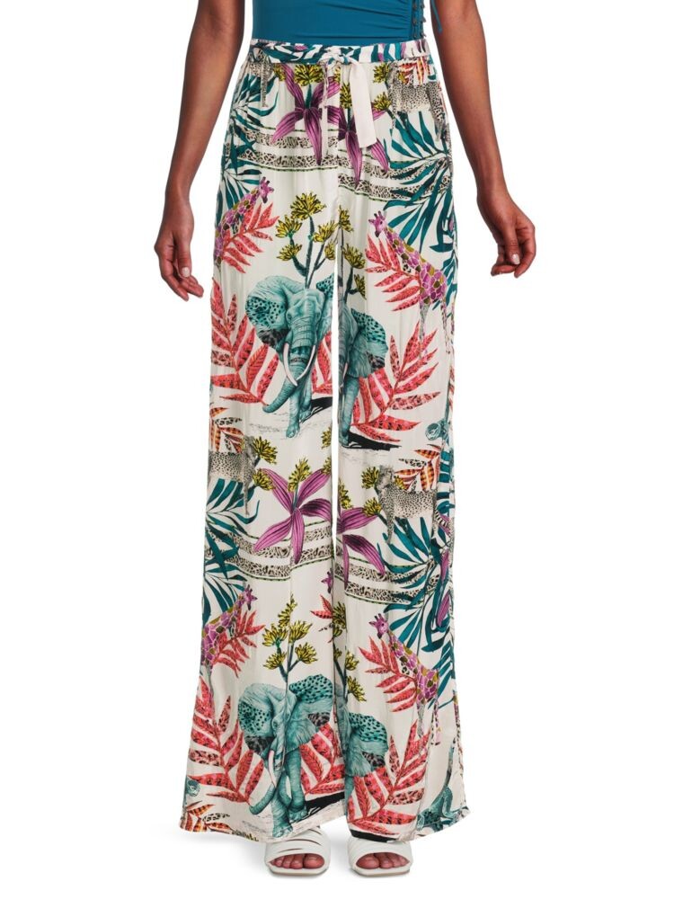 

Брюки с кулиской и принтом Kago Taj By Sabrina, цвет Blue Multicolor