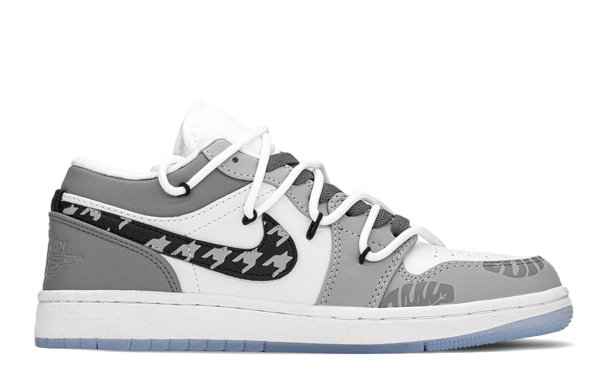 

Баскетбольные кроссовки Air 1 Vintage женские с низким верхом, черный/серый Jordan