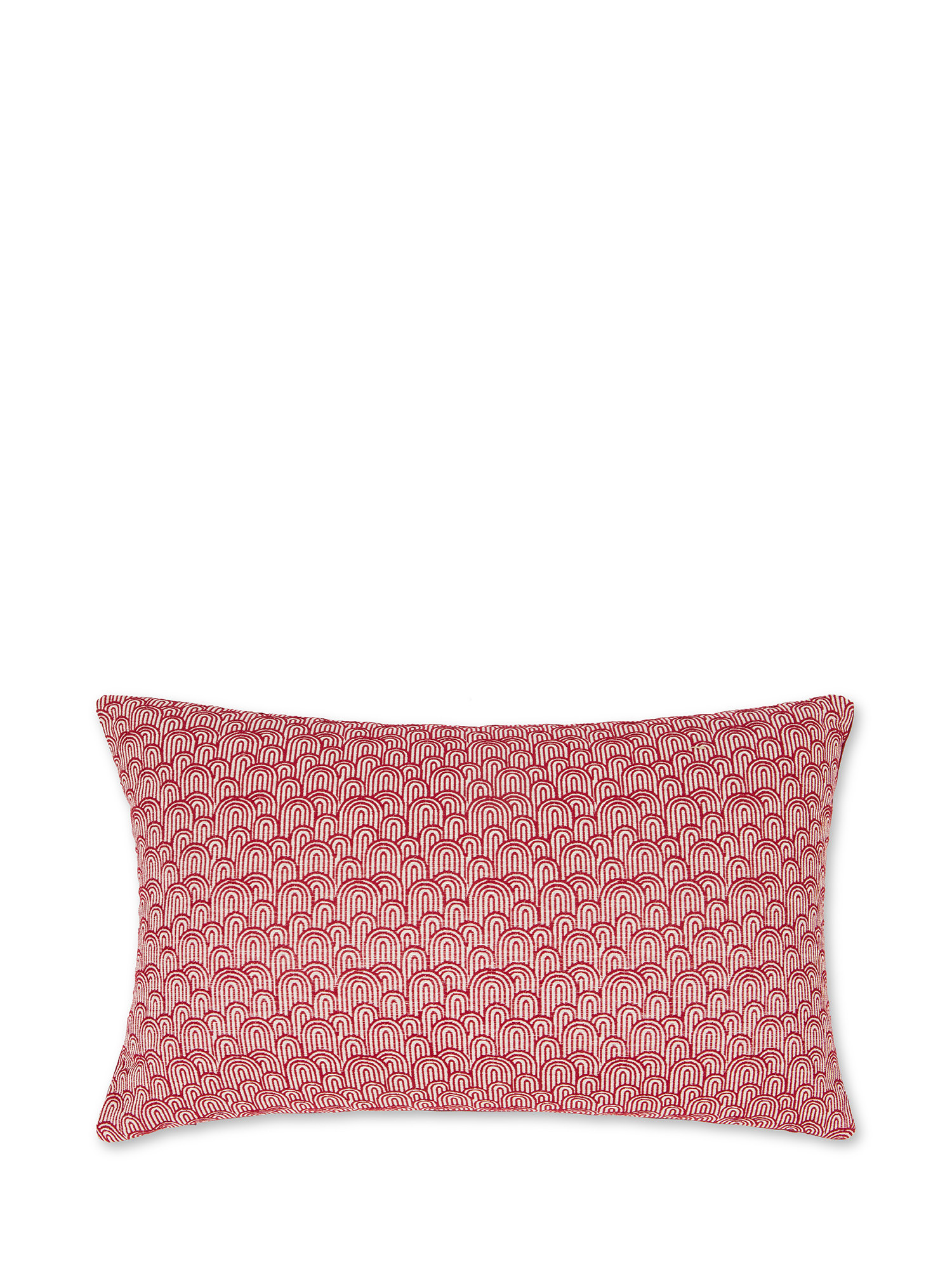 Подушка из жаккардовой ткани с геометрическим узором 35Х55см Coincasa, красный