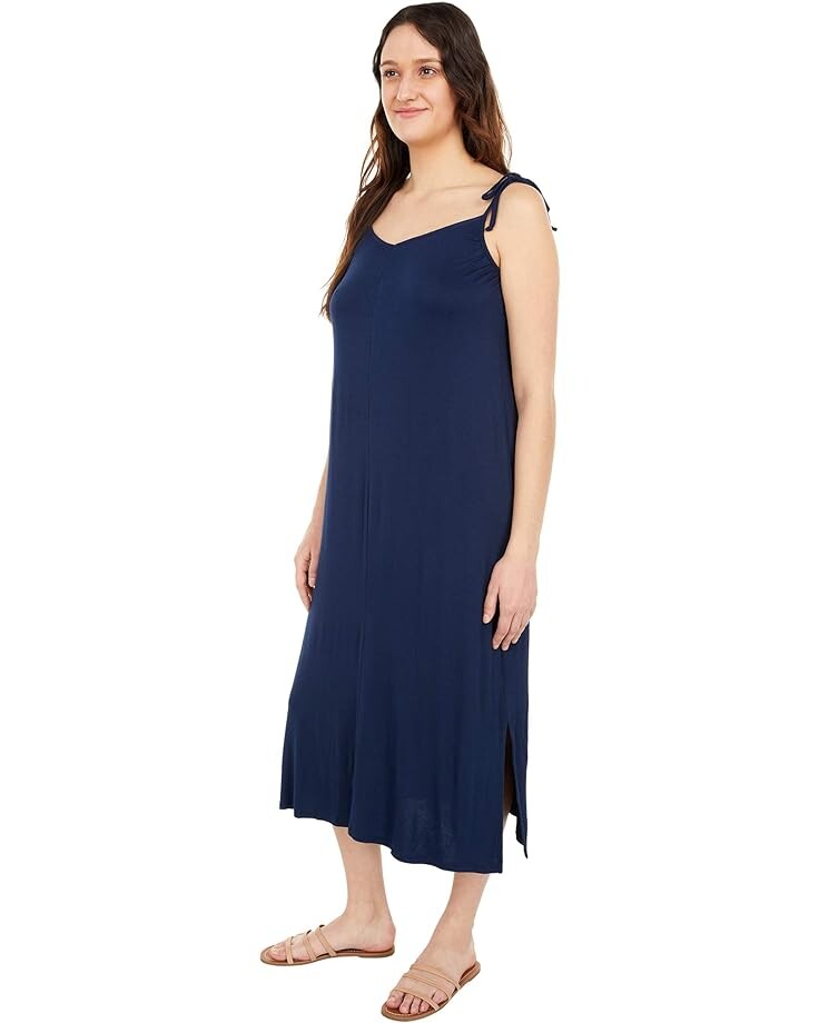 

Платье Bobeau Tie Strap Knit Dress, темно-синий