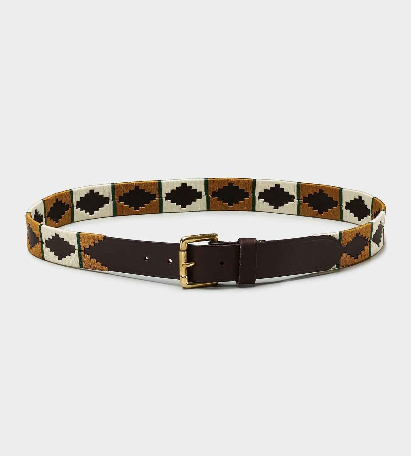 

Кожаный джинсовый ремень Mendoza шириной 3,5 см OSPREY LONDON, коричневый